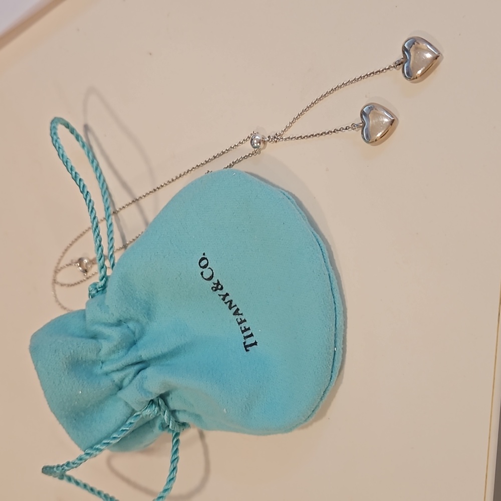 Tiffany & Co. Silver Drop Heart Necklace